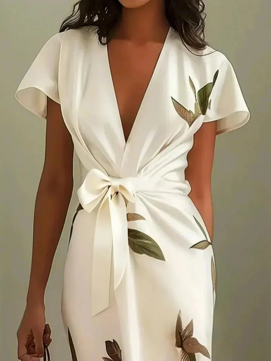 Amelia | Elegantes florales Wickelkleid
