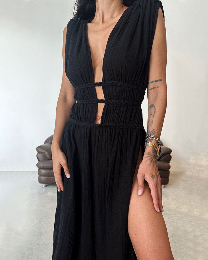 Zolla - Strukturierte Kleid mit Schlitz