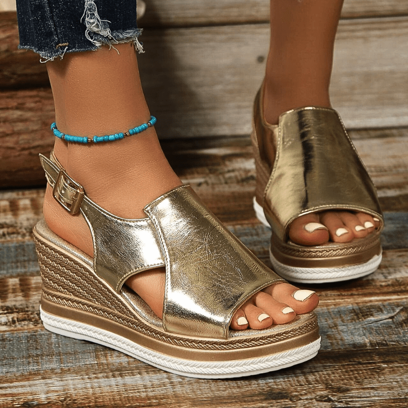 Baylie - Stilvolle Metall-Sandalen