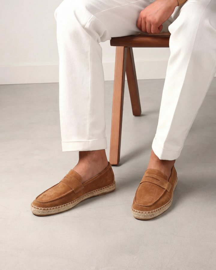 Espadrilles Riviera aus braunem Wildleder