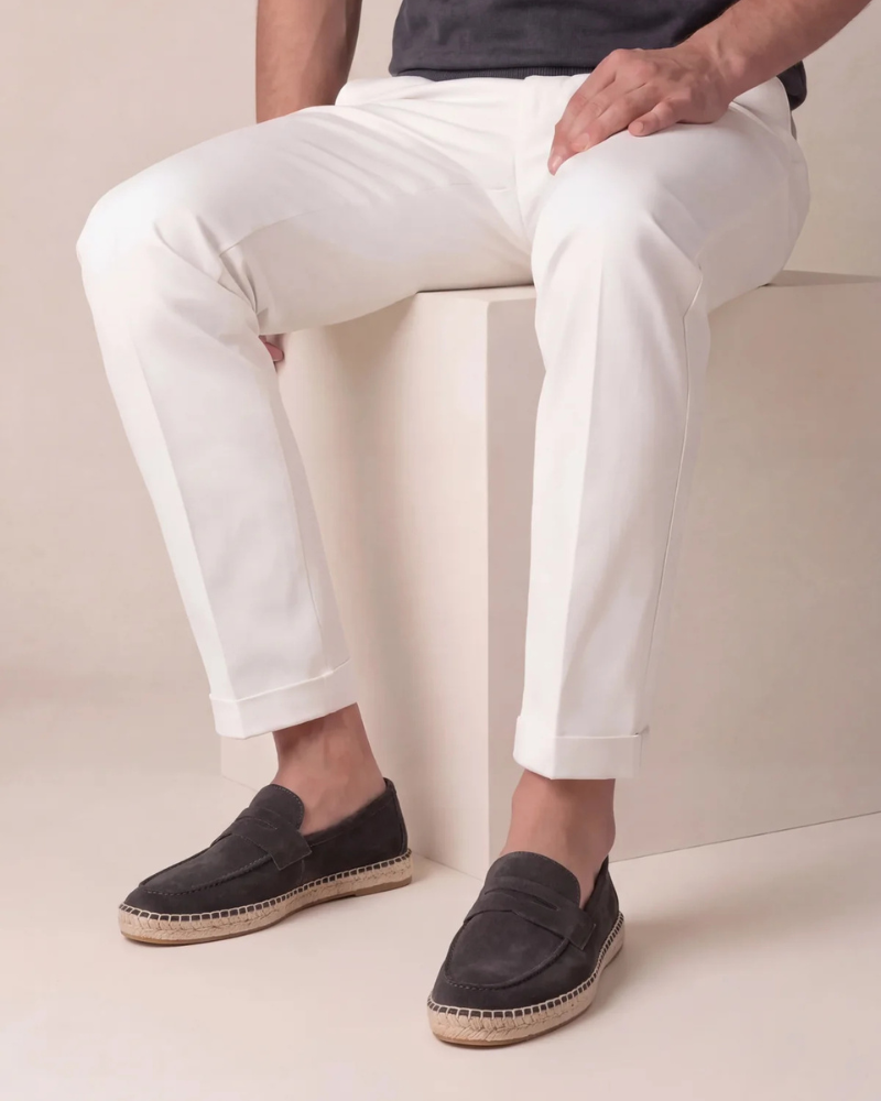 Espadrilles Kaffee Wildleder Riviera