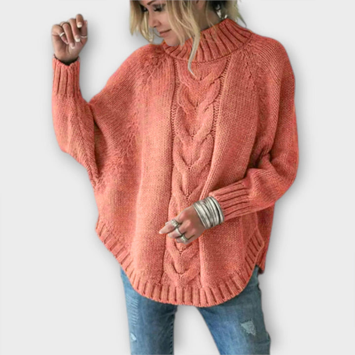 Elysian - Himmelblauer Pullover mit strukturiertem Muster