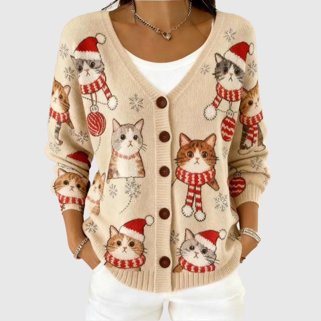 Bequemer, Knopf-Cardigan
