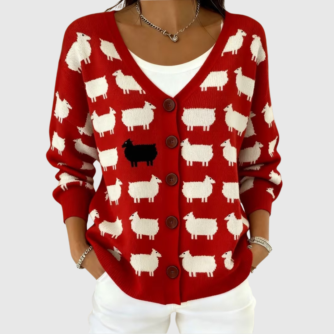 Bequemer Strick-Cardigan mit Knöpfen
