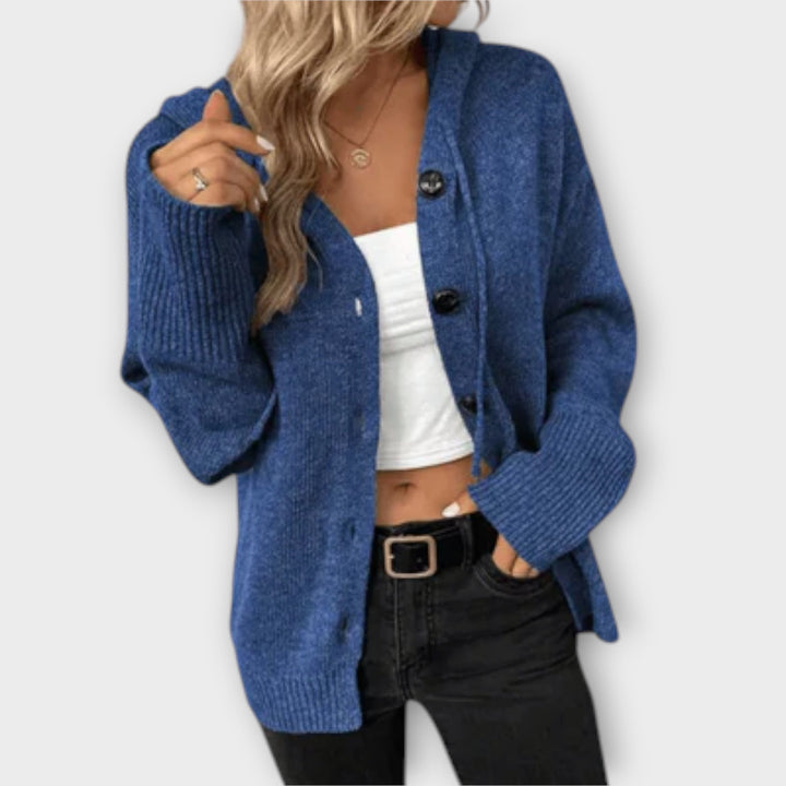 Brittan - Cardigan beige mit Knöpfen