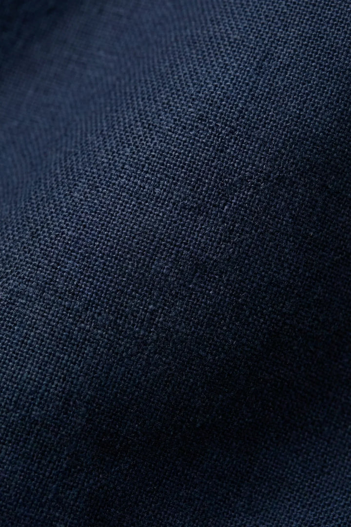 Bayside-Hosen aus Leinen in Navy Blau
