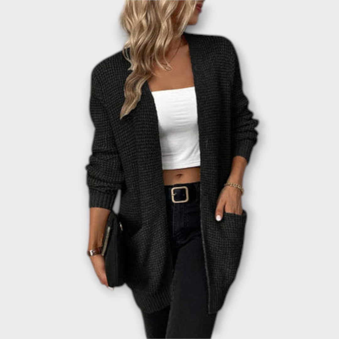 Nancy - Lässiger schwarzer Cardigan