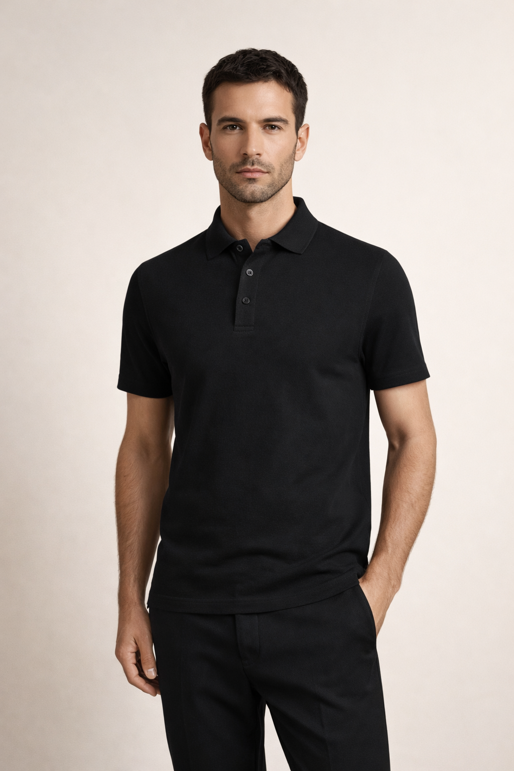 Polo Raffinata Schwarz