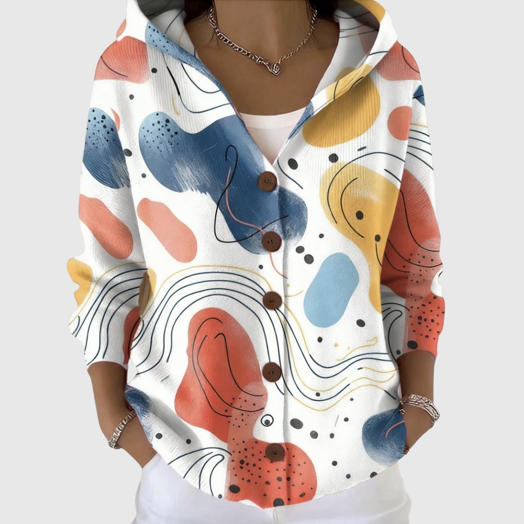Kapuzenstrickjacke