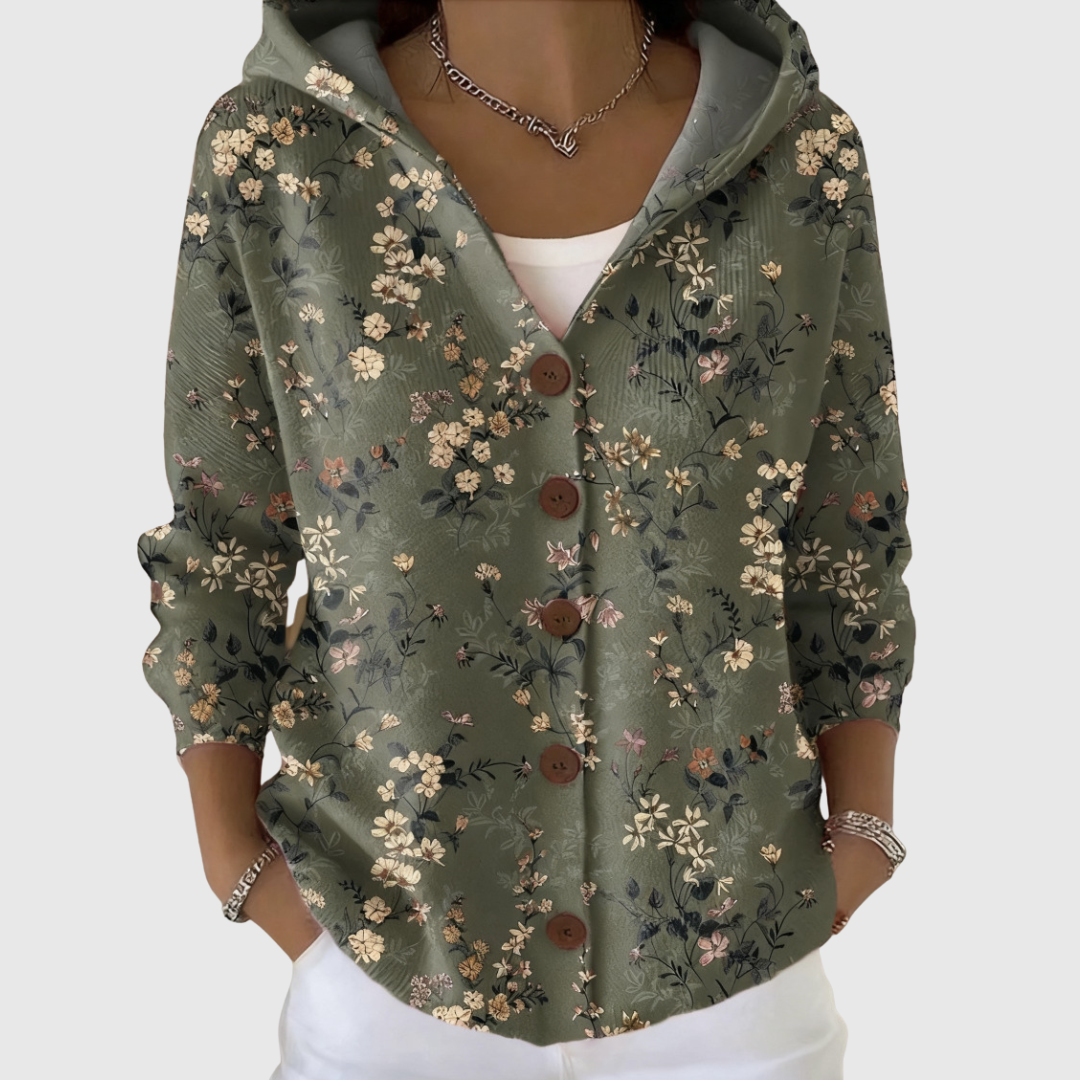 Hoodie Cardigan aus Strick