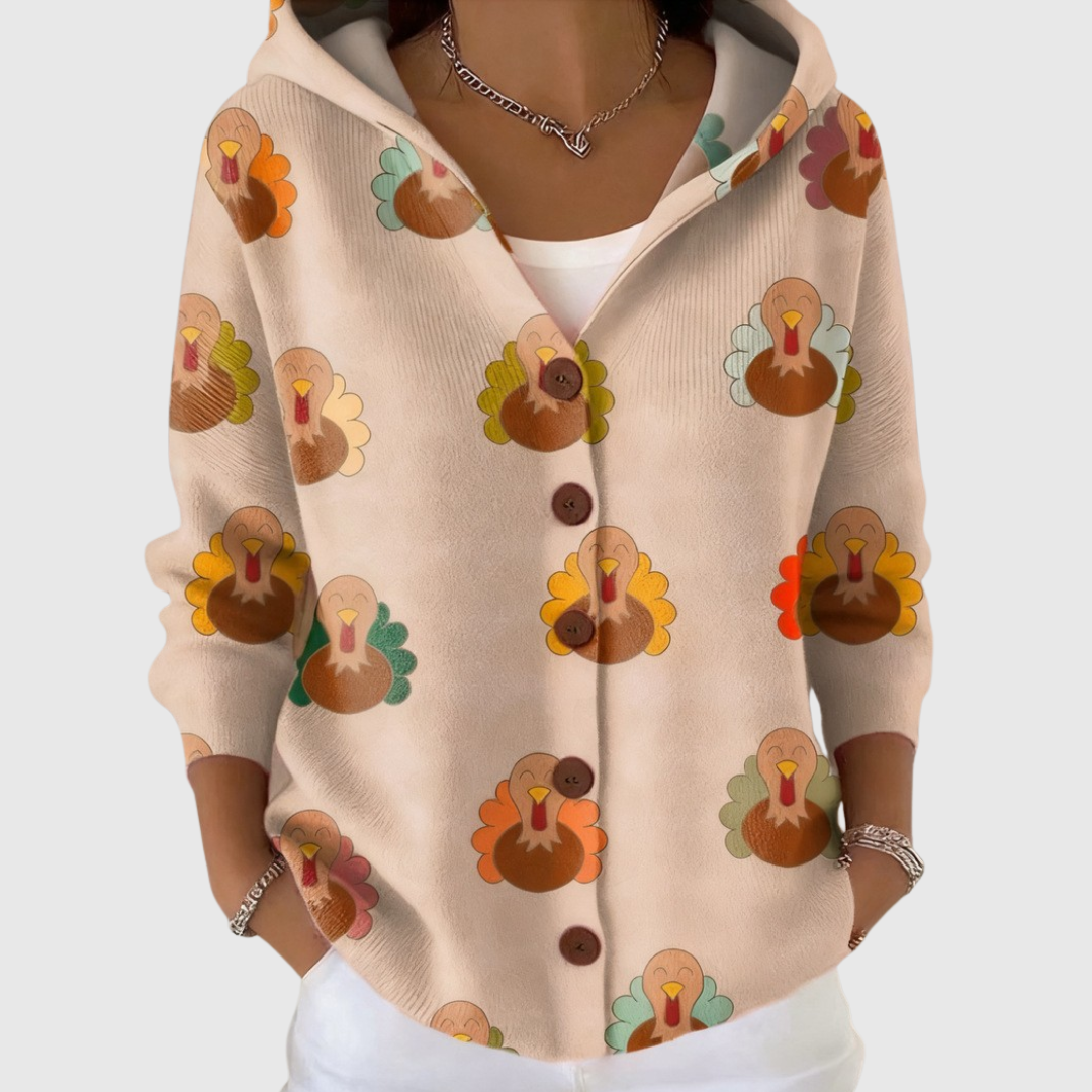 Kapuzen-Strickcardigan
