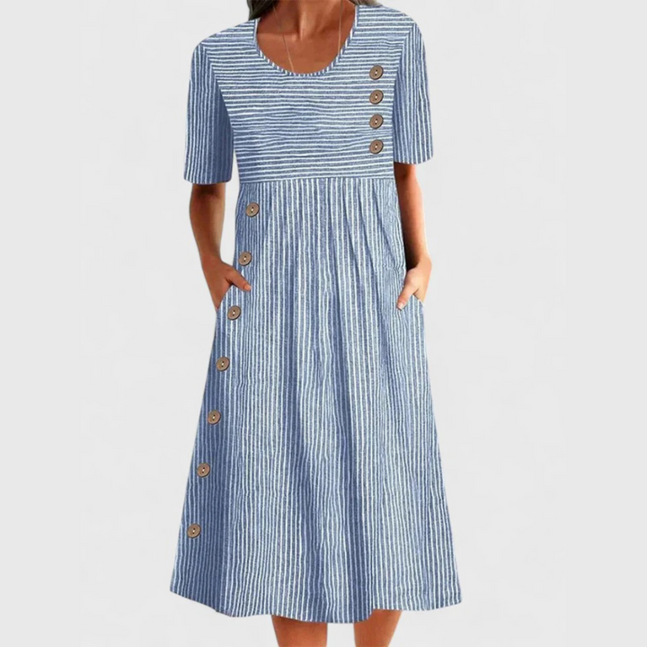 JARNA | MIDILANGE STREIFENKLEID