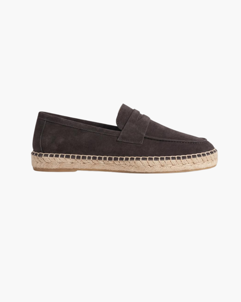 Espadrilles Kaffee Wildleder Riviera