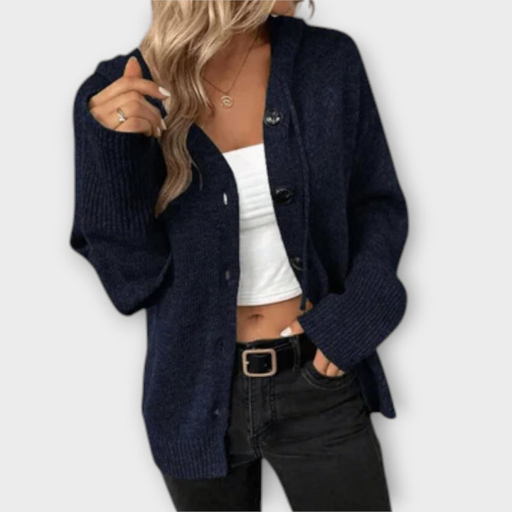 Brittan - Cardigan beige mit Knöpfen