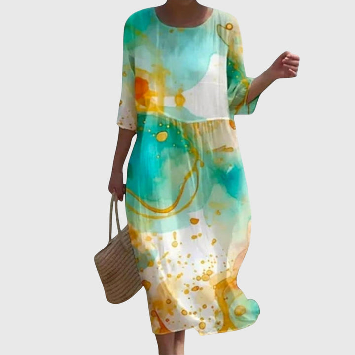 Hayley™ | Elegantes Maxikleid mit floralem Muster