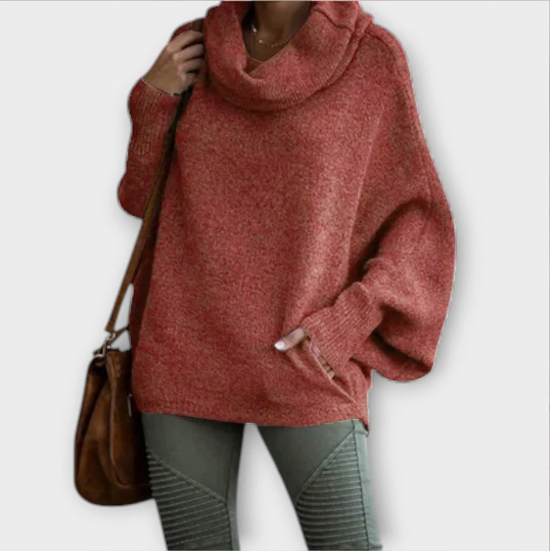Ulrike - Eleganter beiger Rollkragenpullover