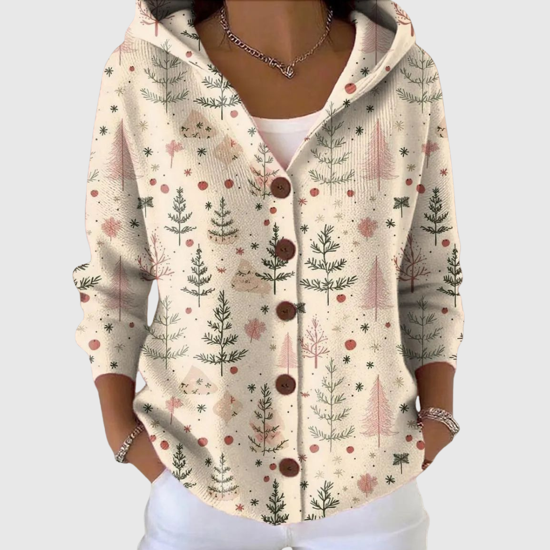 Hoodie-Cardigan aus Strick