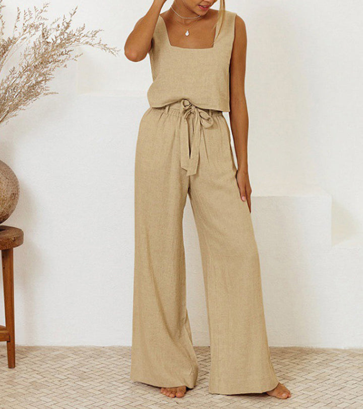 Megan - Minimalistisches Top und Schlaghose