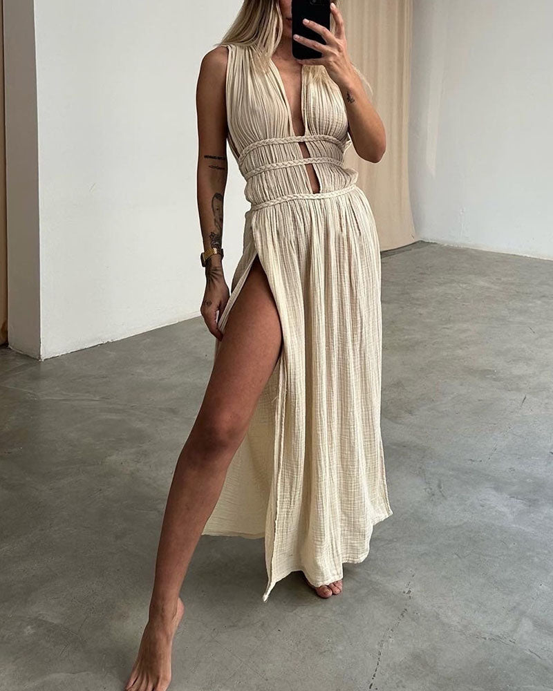 Zolla - Strukturierte Kleid mit Schlitz