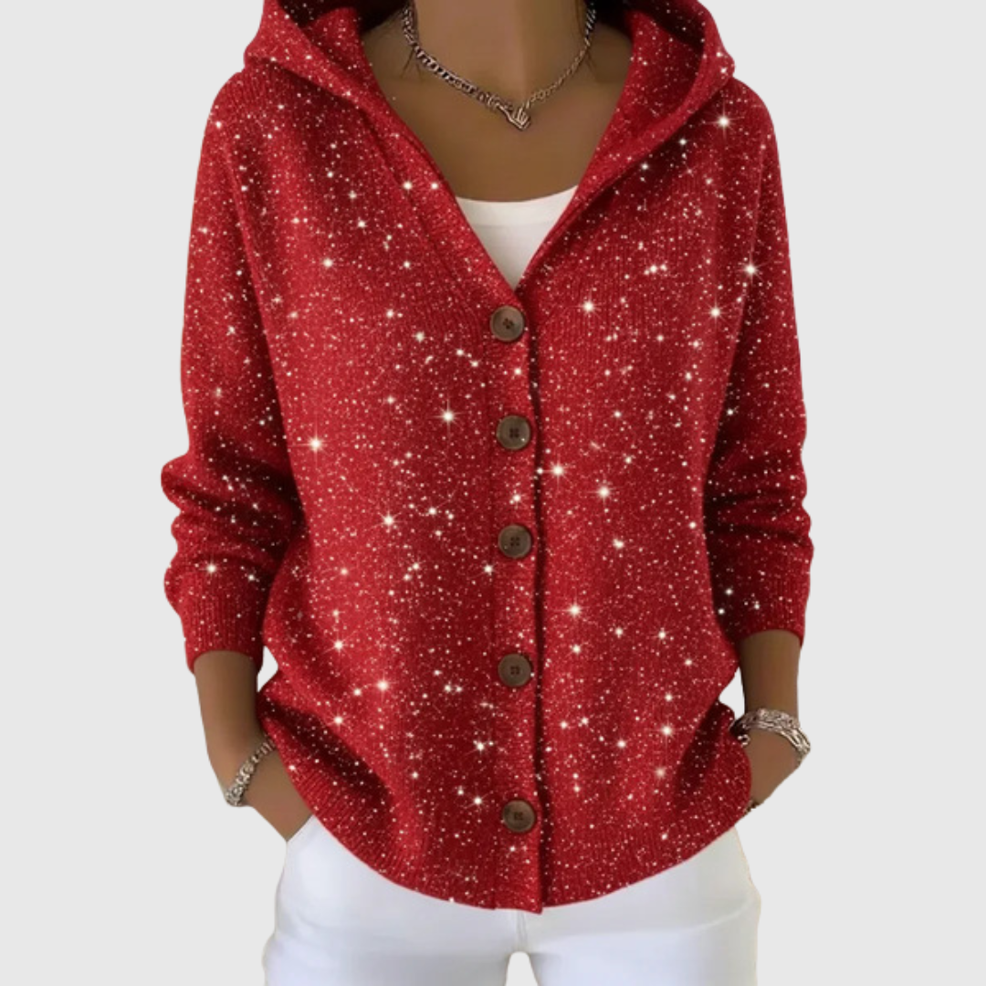 Cardigan mit Kapuze aus Strick