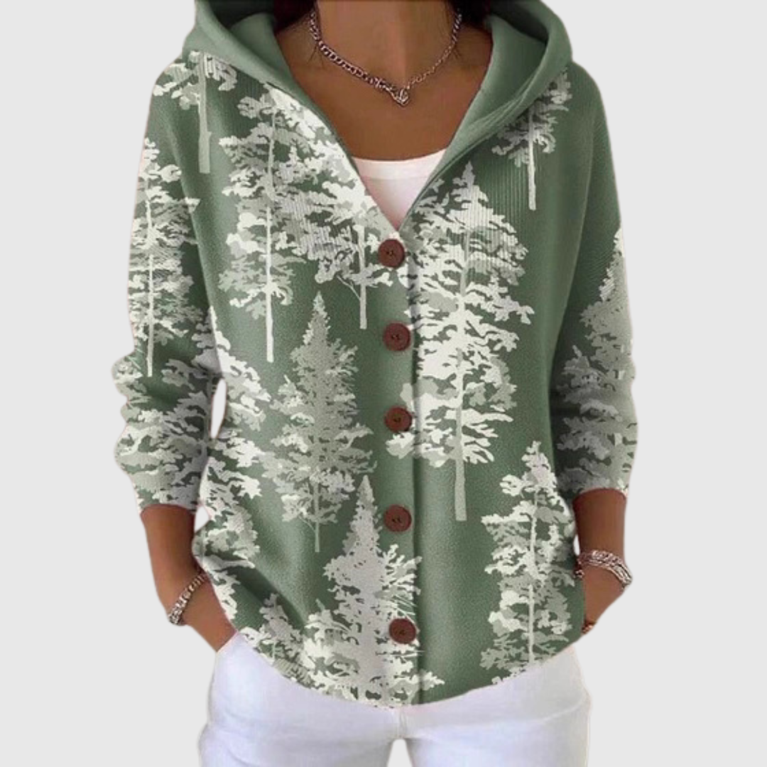 Hoodie Cardigan aus Strick