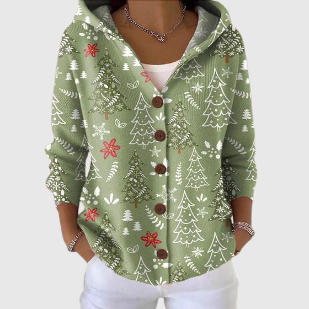 Hoodie-Cardigan aus Strick