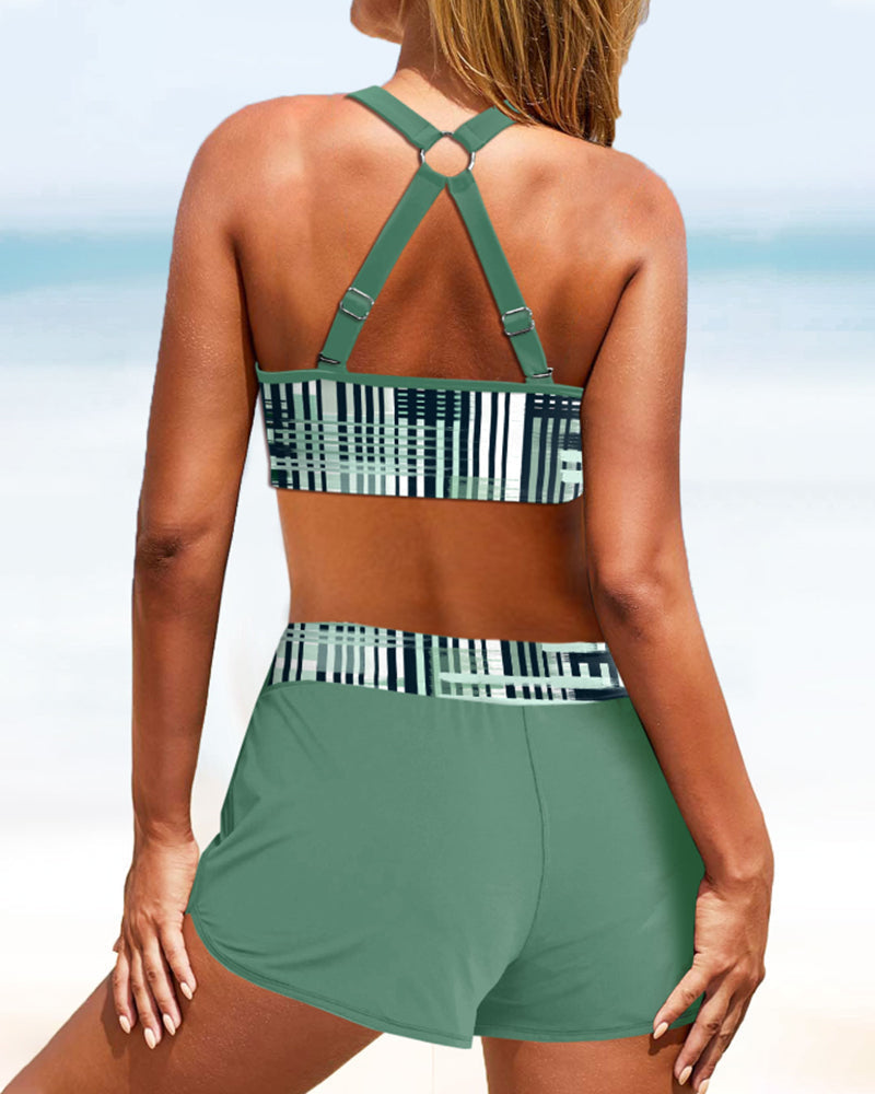 Janette - Hoch taillierter Ripp-Bikini