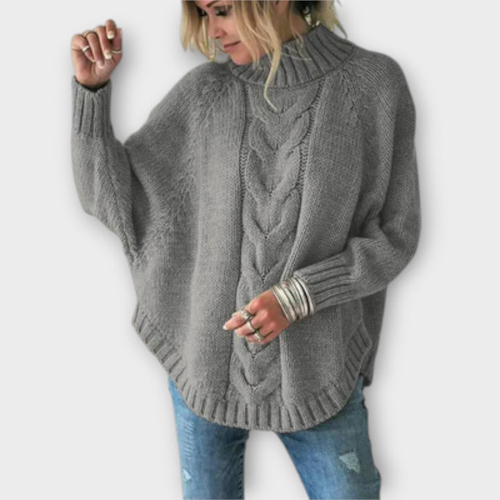 Elysian - Himmelblauer Pullover mit strukturiertem Muster