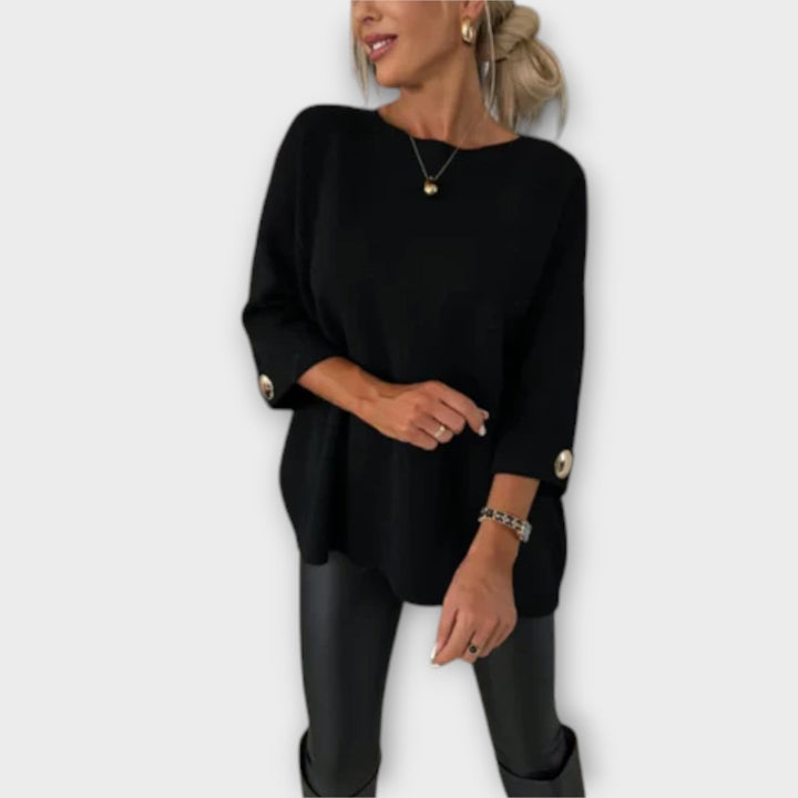 Isabella - Elegante weiße Strickbluse