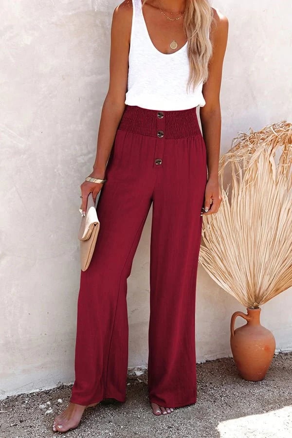 Riana - Hohe Taille Entspannte Hose