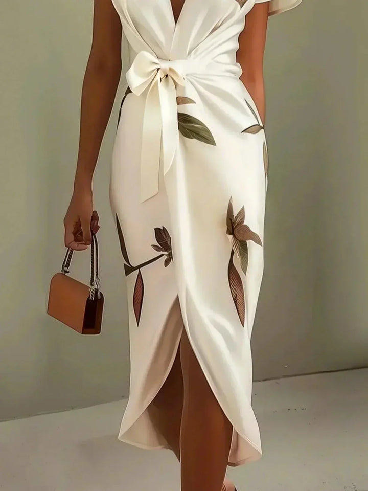 Amelia | Elegantes florales Wickelkleid