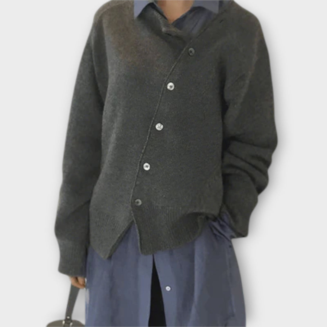 Cathy - Beiger lässiger Cardigan