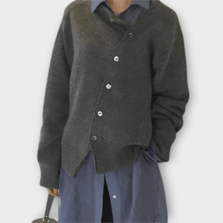 Cathy - Beiger lässiger Cardigan