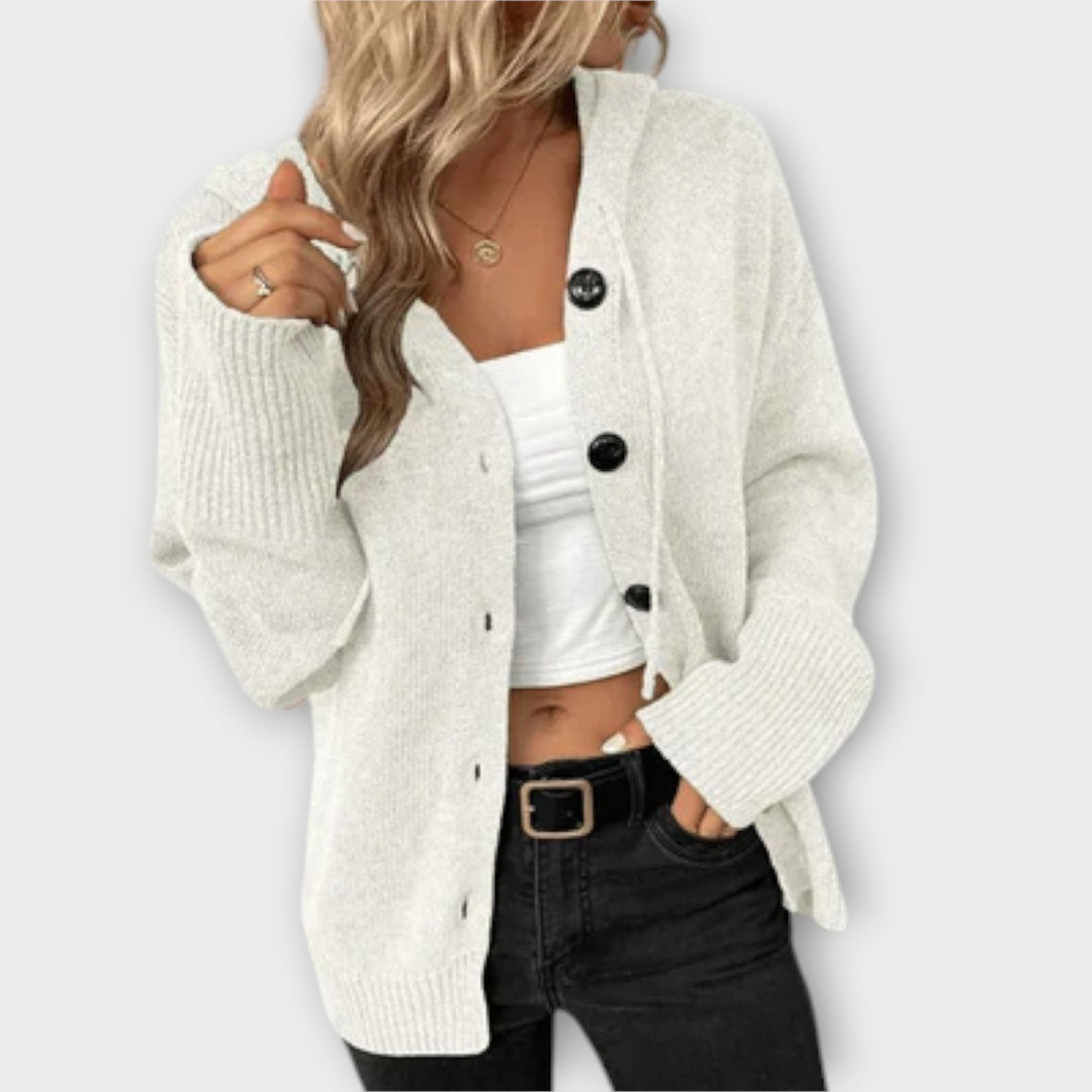 Brittan - Cardigan beige mit Knöpfen