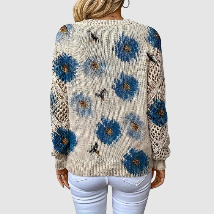 Meda - Eleganter Pullover mit floralem Muster