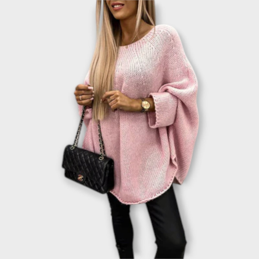 Isabelle - Beiger Pullover für Frauen mit Rundhalsausschnitt
