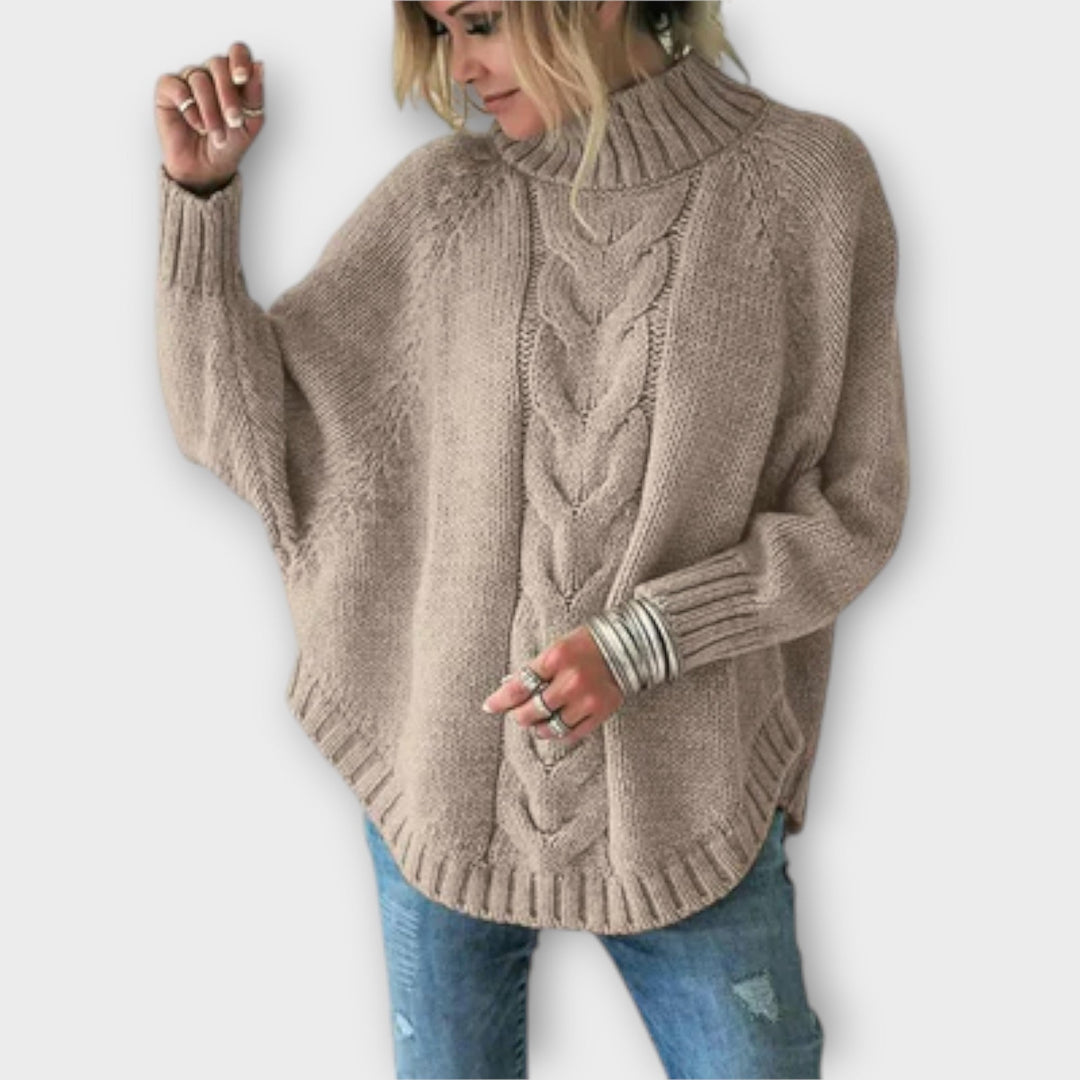 Elysian - Himmelblauer Pullover mit strukturiertem Muster