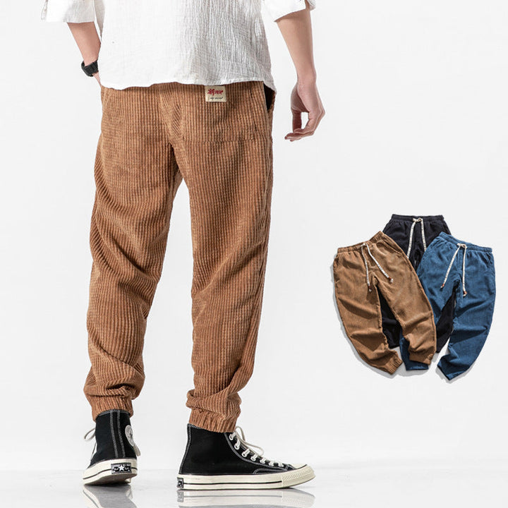 Sommerfeld™ | Herren Cordhose Jogger – Lockerer Schnitt, Kordelzugbund