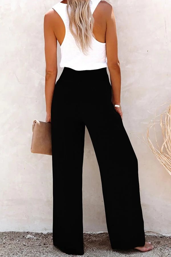 Riana - Hohe Taille Entspannte Hose
