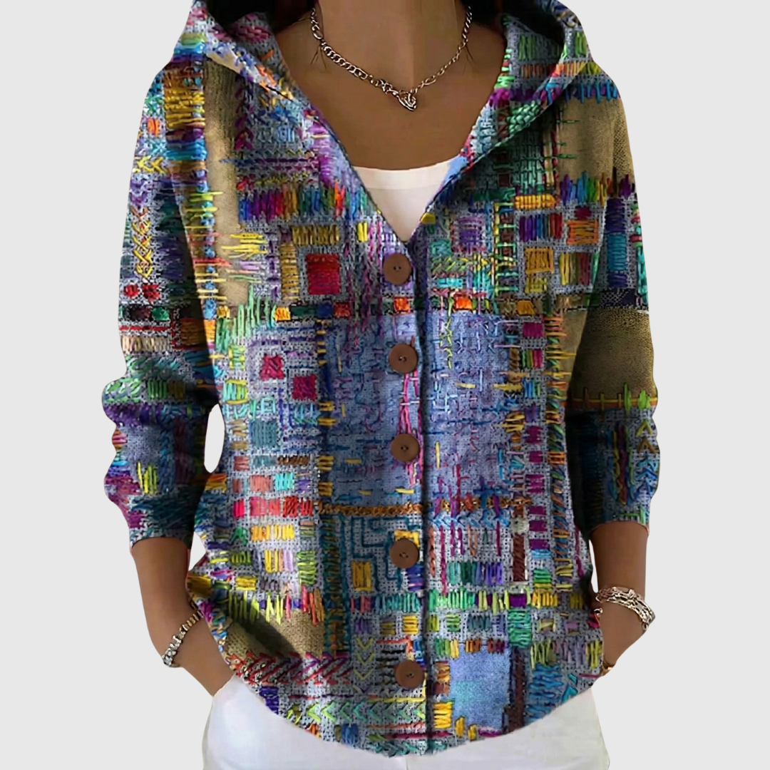 Hooded Strick-Cardigan