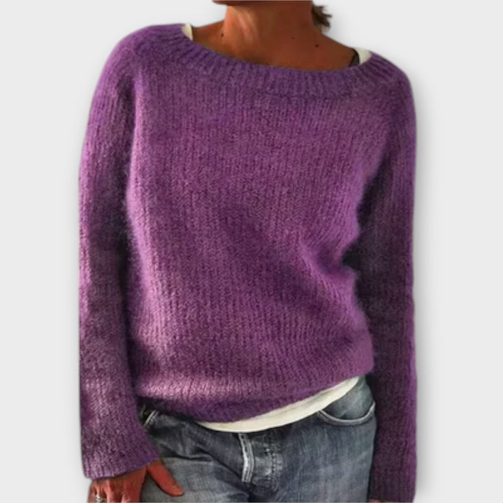 Regine - Uni Pullover grau