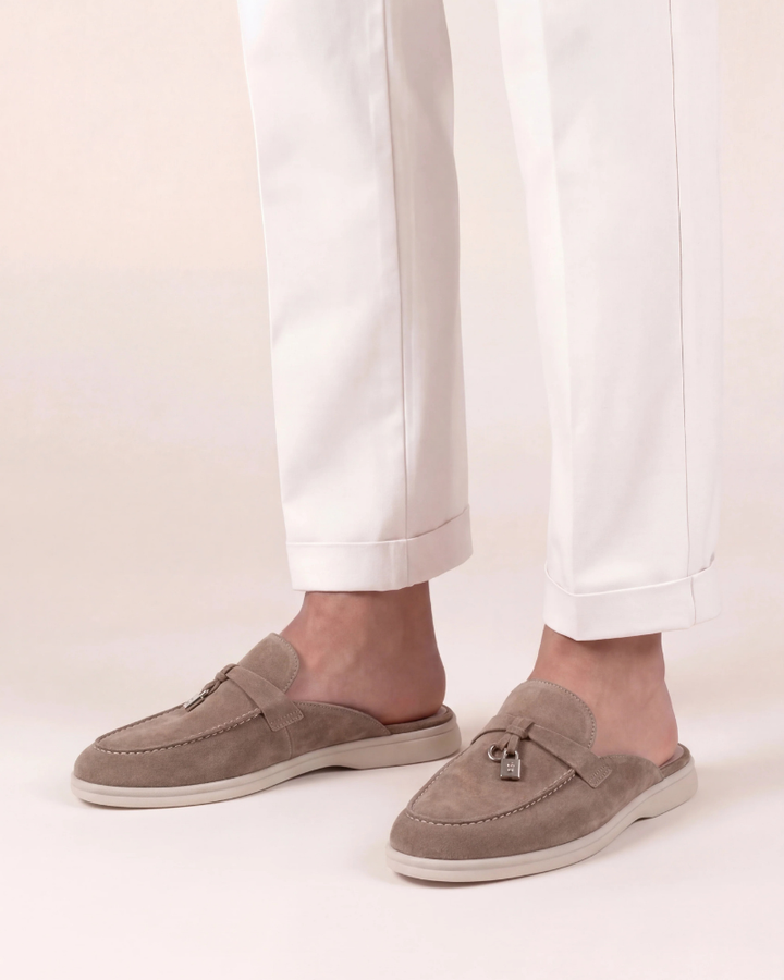 Mule Mediterraneo in Beige Suède