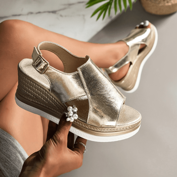 Baylie - Stilvolle Metall-Sandalen