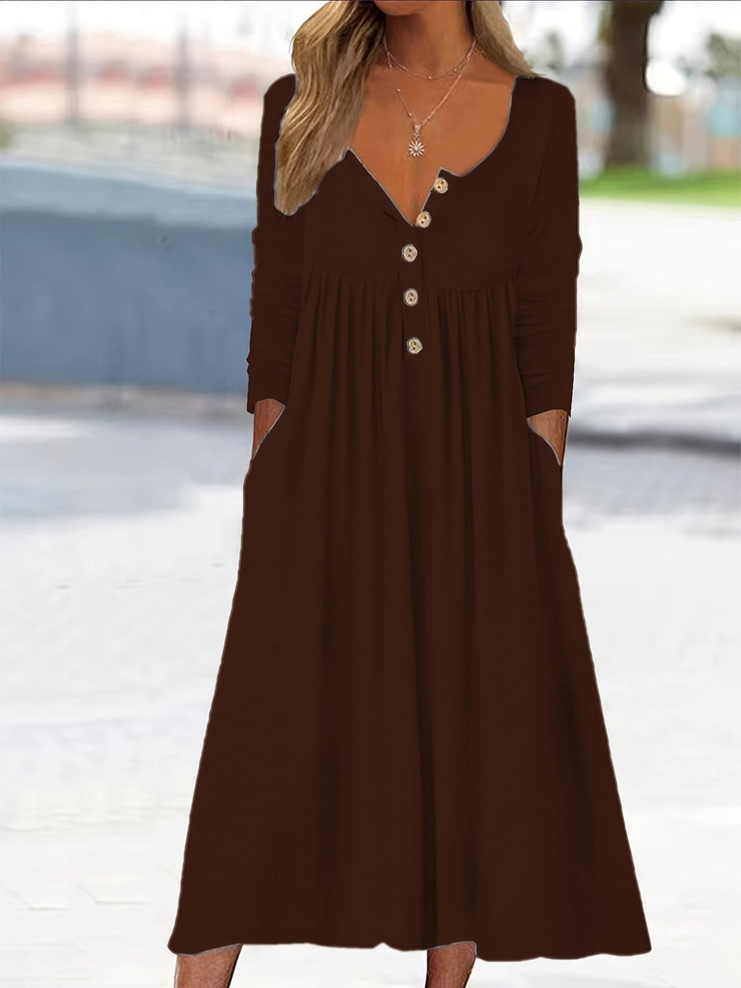 ZARA | MIDI-KLEID MIT KNÖPFEN VORNE