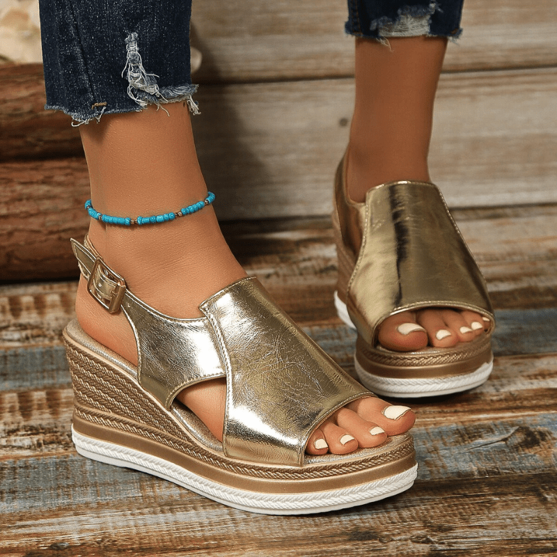 Baylie - Stilvolle Metall-Sandalen