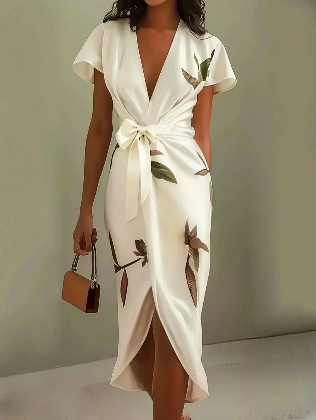 Amelia | Elegantes florales Wickelkleid