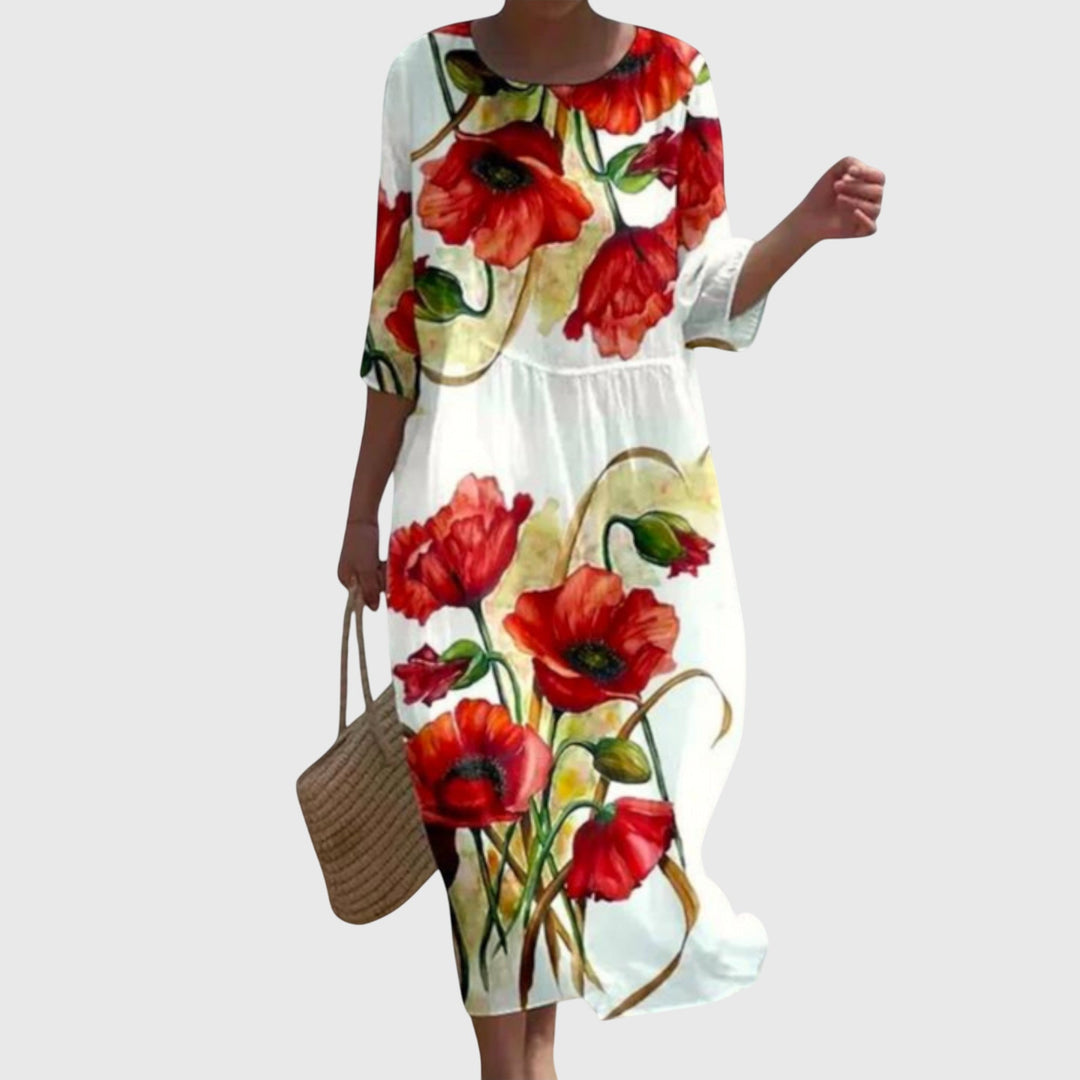 Hayley™ | Elegantes Maxikleid mit floralem Muster