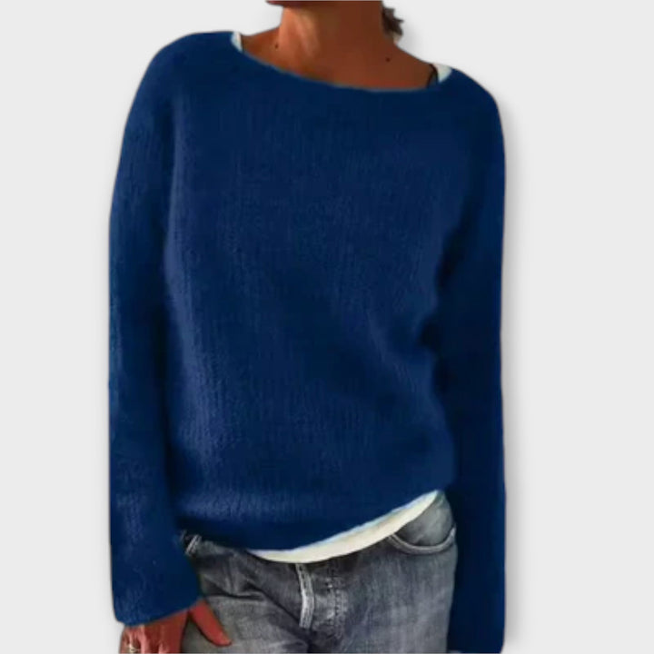 Regine - Uni Pullover grau