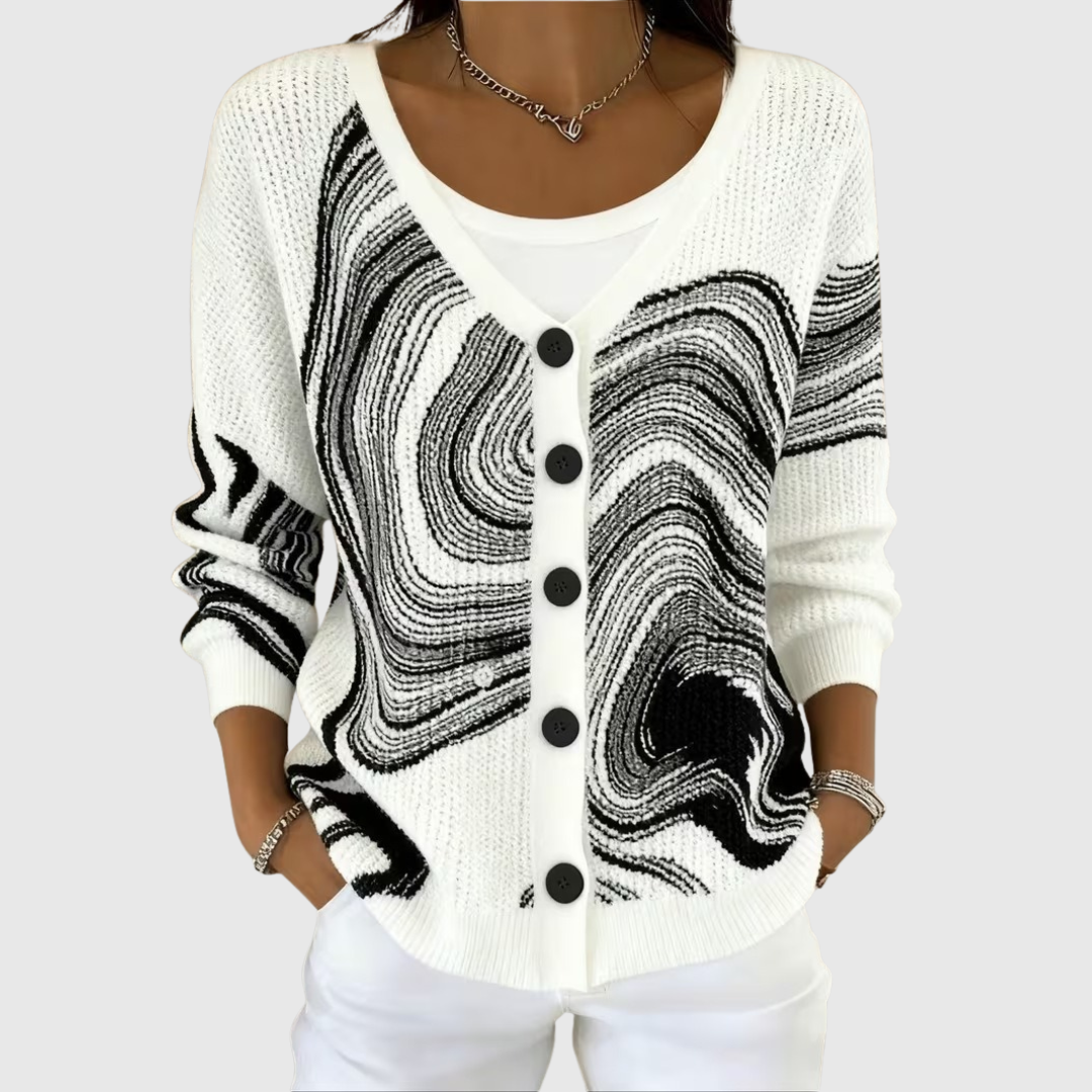 Bequemer Strick-Cardigan mit Knöpfen
