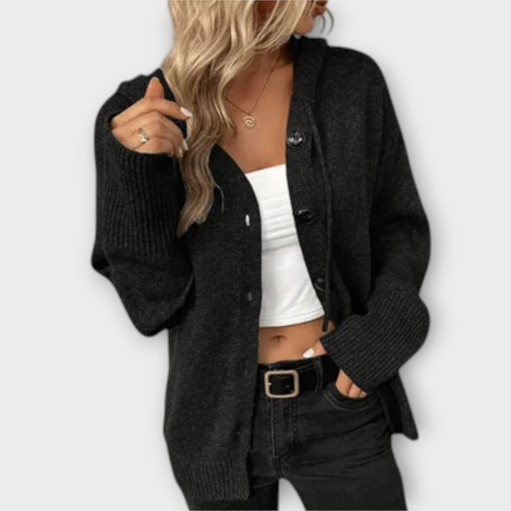 Brittan - Cardigan beige mit Knöpfen
